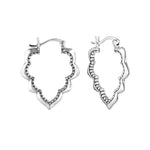 Silver Lace Earring Hoops