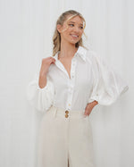 Double Collar White Blouse