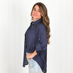 Wild & Free Blouse- Navy