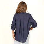Wild & Free Blouse- Navy