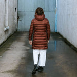 Women's 90/10 Reversible Down Coat - Black/Cabernet