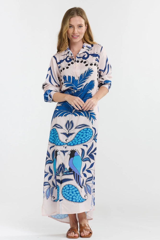 The Italian Star Samantha Dress Caribbean Parrot Blue