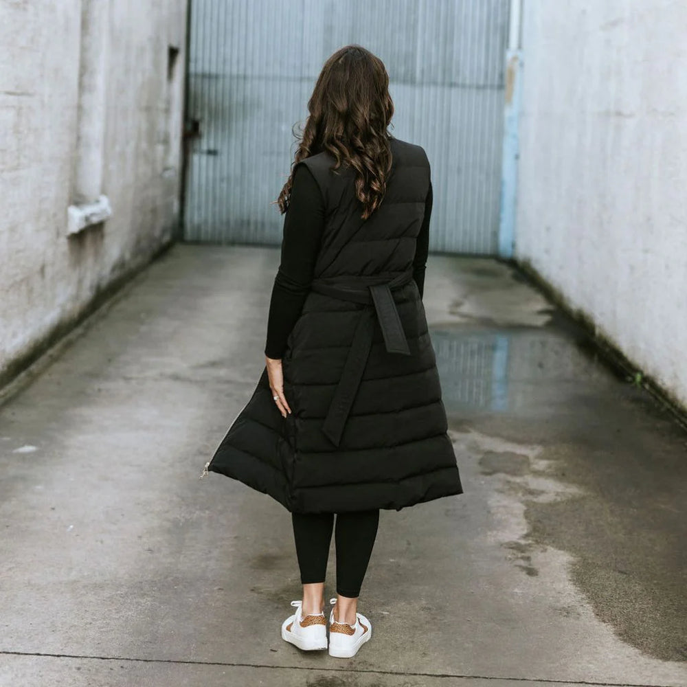 BELLA VEST/DUCK DOWN -BLACK