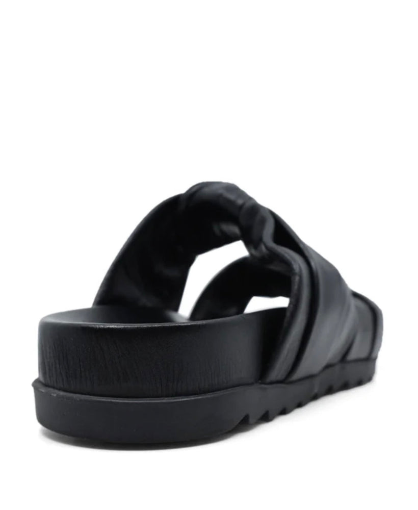 Nola Slides Leather Bueno Black