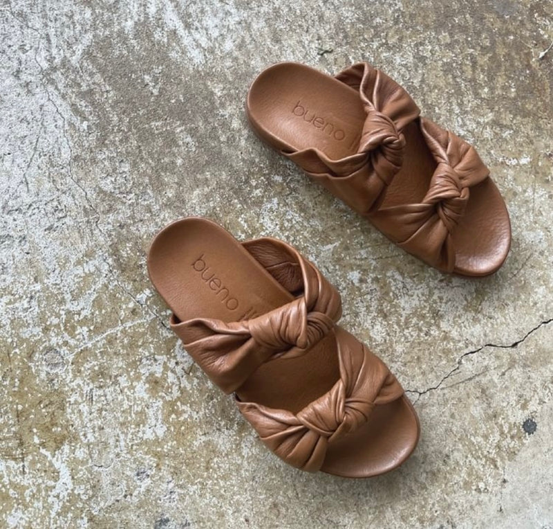 Nola Slides Leather Bueno Tan