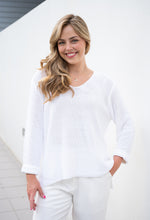 Cable Knit 100% Cotton Knit - White