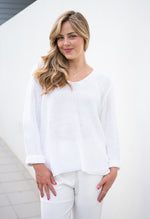 Cable Knit 100% Cotton Knit - White