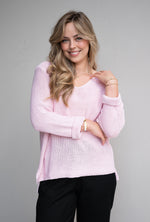 Cable Knit 100% Cotton Knit - Baby Pink