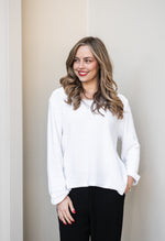 Cable Knit 100% Cotton Knit - White
