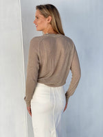 Mesh White Knit Top Long Sleeve