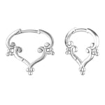 Lace Silver Earring Hoops Small