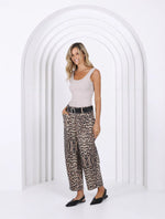 Leo Barrel Jeans - Animal Print Denim