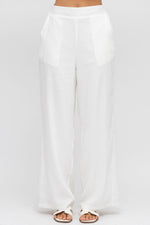 Linen Lined Pocket Pant -White