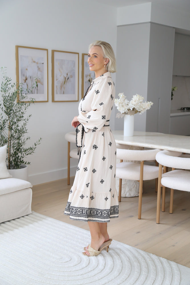 Nouveau Maxi Dress - Panna/Black