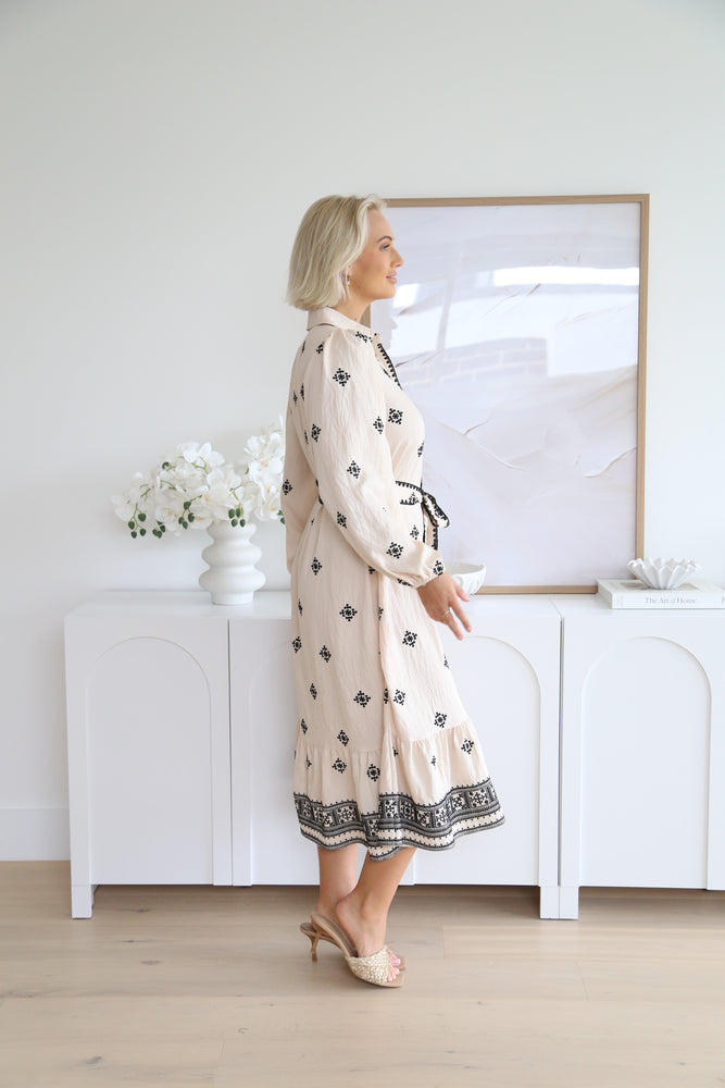 Nouveau Maxi Dress - Panna/Black