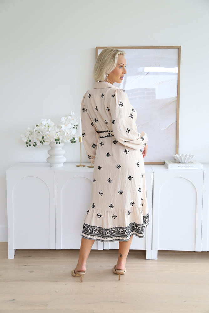 Nouveau Maxi Dress - Panna/Black