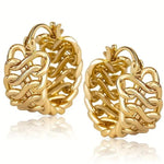 Hoop Link Knot Earrings- SS925 Gold