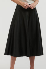Long Faux Leather Skirt - Camel LAST SIZE L
