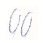 Lux Design Hoop Diamante Earrings- SS925 Silver
