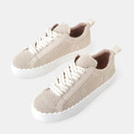 Walnut Woven Sneaker- Vanilla