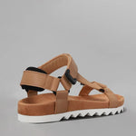 Sandal Tooth Wedge Soft Leather Tan