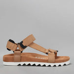 Sandal Tooth Wedge Soft Leather Tan