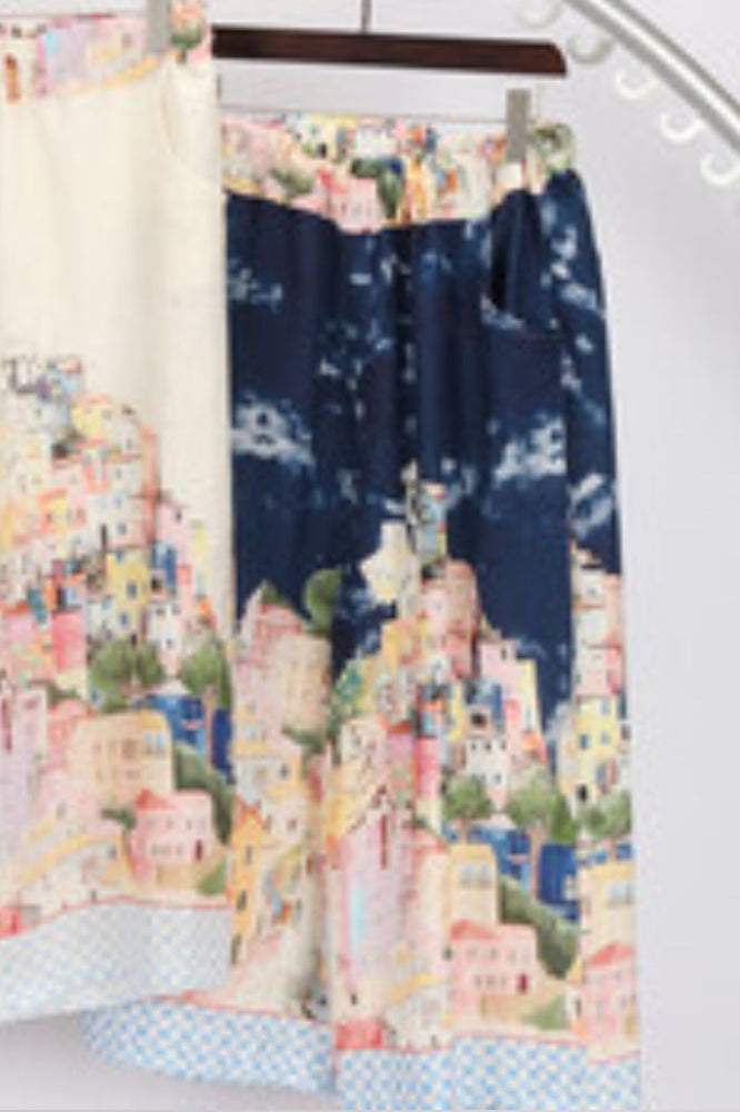 Italian Made Linen City Set - Ink Blue
