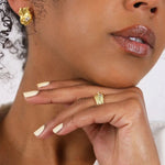 S95 Gold Plated Sterling Silver ER-Gold/Semi Precious Stones