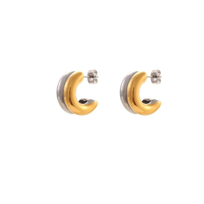 Mix Earrings Gold 15mm
