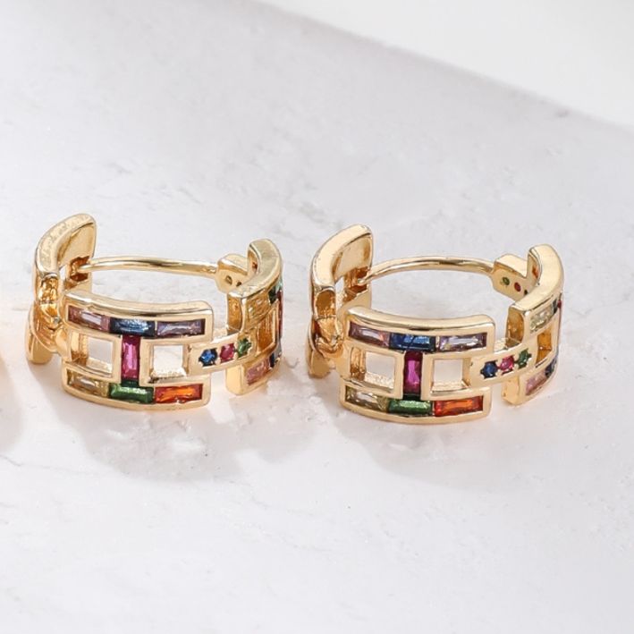 Multi Coloured Hoop Earrings