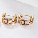 Multi Coloured Hoop Earrings