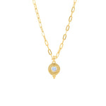 Moon Stone Necklace- Gold