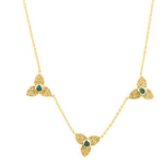 Green Onyx Leaf Necklace- Gold (Copy)