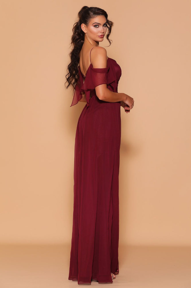 D1098 Wine Les Demoiselle Formal Dress- Size 10,14,16