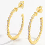 Lux Hoop Diamante Earrings- SS925 Silver
