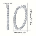 Lux Hoop Diamante Earrings- SS925 Silver