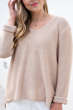 Cable Knit 100% Cotton Knit - Natural