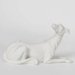 Dog Greyhound Sculpture PAIR - White