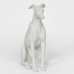 Dog Greyhound Sculpture PAIR - White