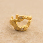 S95 Gold Plated Sterling Silver Ring- Crushed Gold Style2