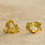 S95 Gold Plated Sterling Silver ER-Gold/Semi Precious Stones