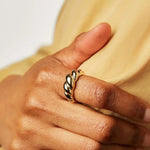 Band Swirl Ring -Gold