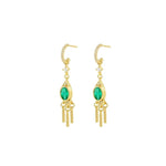 Drop Earrings GP18K - Green