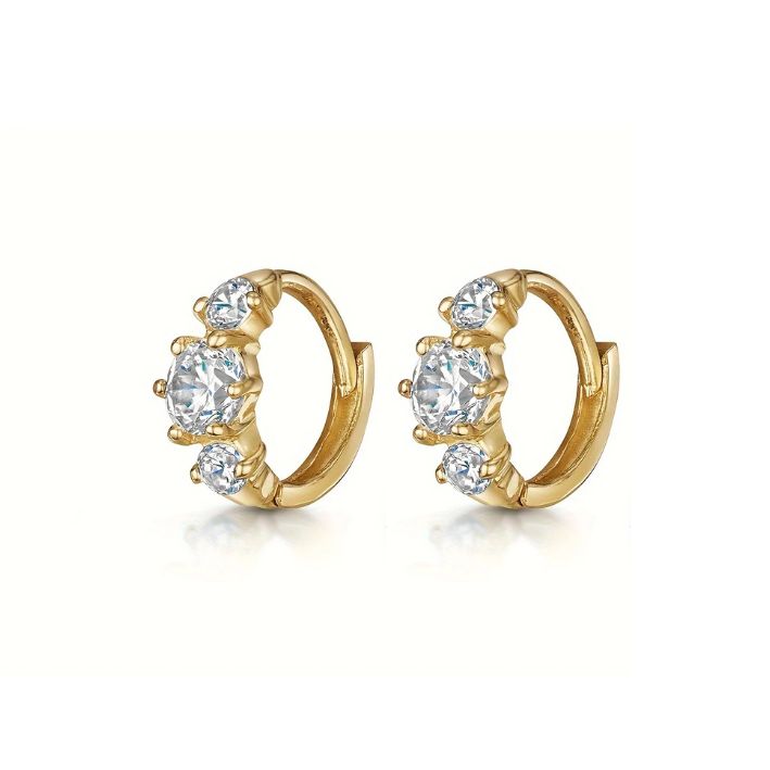Pair 1.4cm Gold Hoop Earrings