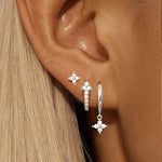 Huggie Stud 3 Set Earrings - Gold