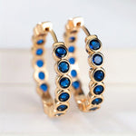 1.95cm Blue Hoop Earrings