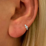 Pair 1.4cm Gold Hoop Earrings