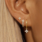 Huggie Stud 3 Set Earrings - Gold