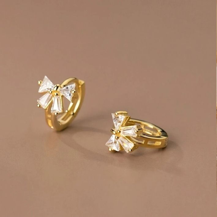 1.95cm Gold Hoop Earrings Bow