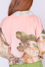 Exclusively Printed Jacket Blouse- Escape White